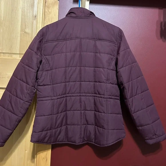Ariat Women's Burgundy Puffer Jacket - Picture 2 of 5